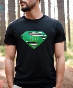 USA Flag Inside Oregon Ducks Superman shirt