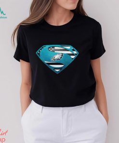 USA Flag Inside Philadelphia Eagles Superman shirt