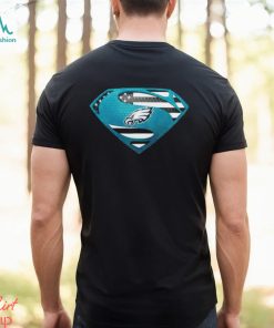 USA Flag Inside Philadelphia Eagles Superman shirt