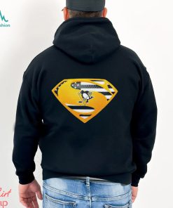 USA Flag Inside Pittsburgh Penguins Superman shirt