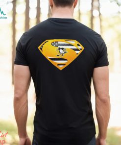 USA Flag Inside Pittsburgh Penguins Superman shirt