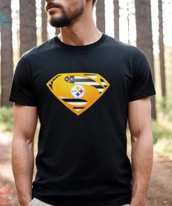 USA Flag Inside Pittsburgh Steelers Superman shirt