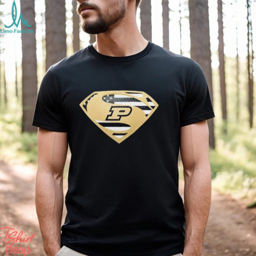 USA Flag Inside Purdue Boilermakers Superman shirt