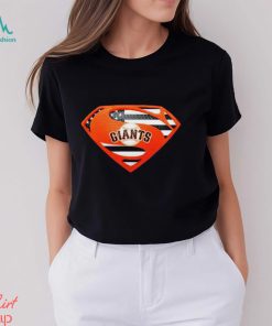USA Flag Inside San Francisco Giants Superman shirt