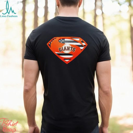 USA Flag Inside San Francisco Giants Superman shirt