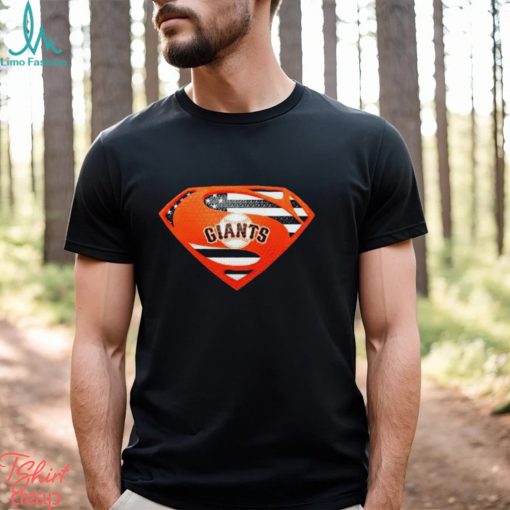 USA Flag Inside San Francisco Giants Superman shirt