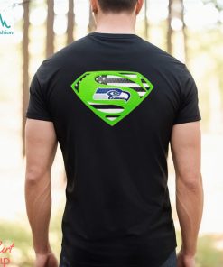 USA Flag Inside Seattle Seahawks Superman shirt