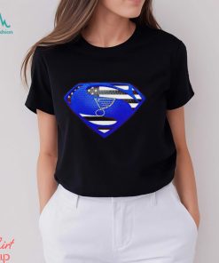 USA Flag Inside St Louis Blues Superman shirt