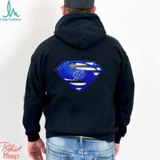 USA Flag Inside Tampa Bay Lightning Superman shirt