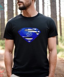 USA Flag Inside Tampa Bay Lightning Superman shirt