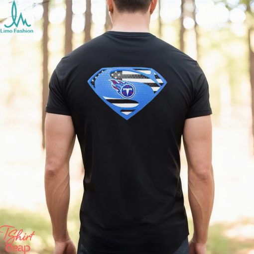 USA Flag Inside Tennessee Titans Superman shirt