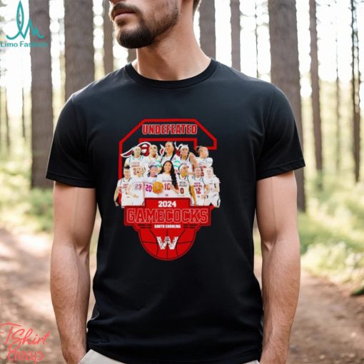 Undefeated 2024 Gamecocks South Carolina signatures shirt