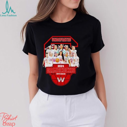 Undefeated 2024 Gamecocks South Carolina signatures shirt