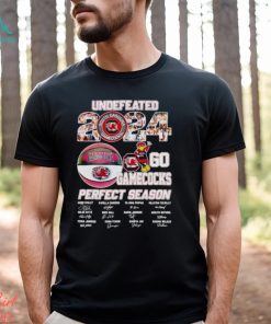 Undefeated 2024 go Gamecocks perfect season signatures shirt