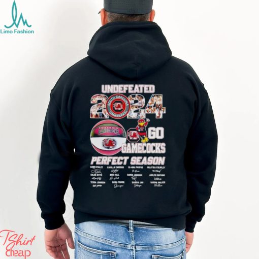 Undefeated 2024 go Gamecocks perfect season signatures shirt