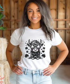 Vintage Cow St Patricks Day Highland Shirt