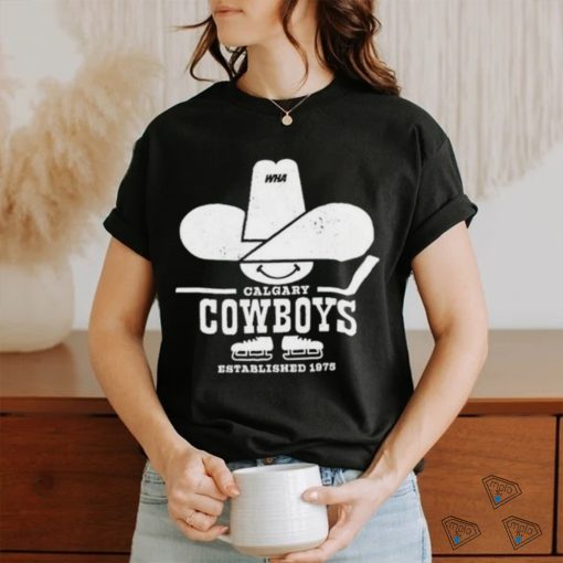 WHA Calgary Cowboys Hockey Established 1975 shirt