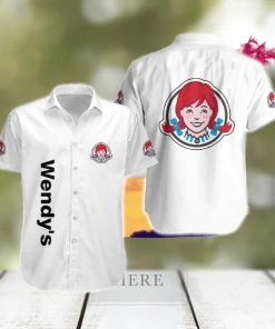 Wendy’s Logo Brand Hawaiian Shirt White Color Gift Summer