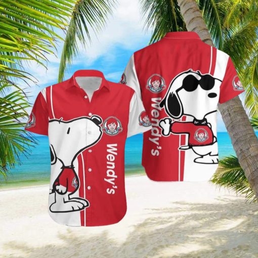 Wendy’s Logo Brand Snoopy Hawaiian Shirt Gift Summer