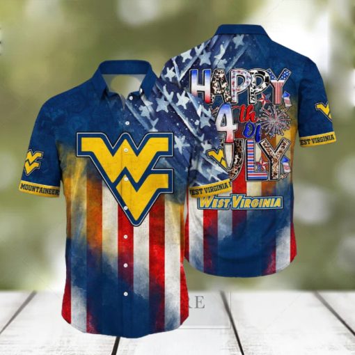 West Virginia Mountaineers NCAA2 Independence Day Holidays Hawaiian Shirt For Men Women Gift