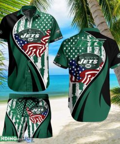 York Jets NFL Vintage US Flag Graphic Hawaiian Shirt And Short For Best Fans Gift New Trending Beach Holiday