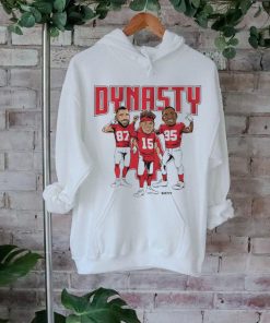 kansas City Chiefs Mahomes, Kelce, & Jones Dynasty Shirt