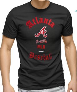 mlb atlanta braves old english men's crewneck shirt