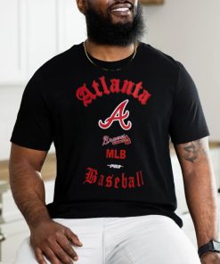 mlb atlanta braves old english men's crewneck shirt