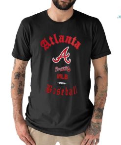 mlb atlanta braves old english men's crewneck shirt