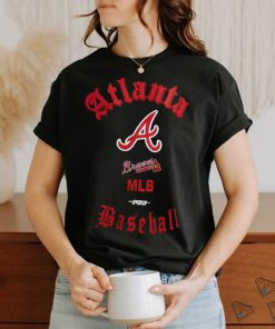 mlb atlanta braves old english men's crewneck shirt