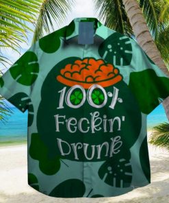 100 fecking drunk lucky gamer lucky leprechaun st patrick day hawaiian shirt