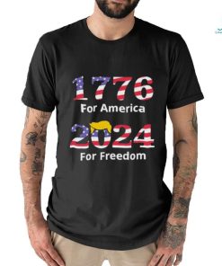 1776 for america 2024 for freedom American flag shirt