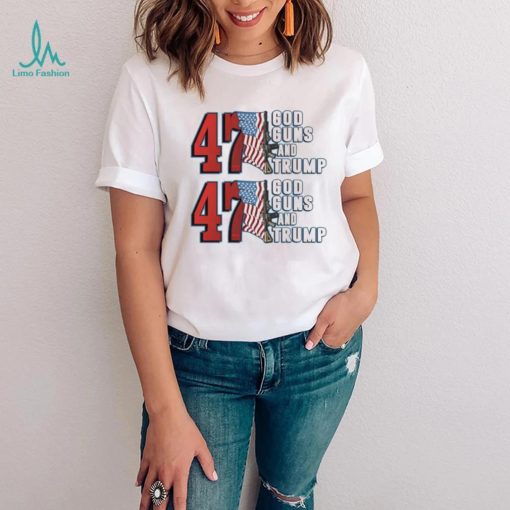 2 Pack 47th God Guns and Trump shirt