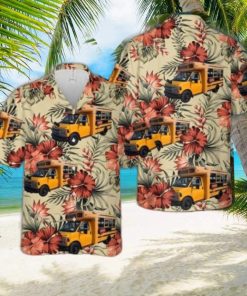 2001 Chevrolet Express 3500 Cargo Blue Bird school bus Hawaiian Shirt Aloha Beach Summer Shirt