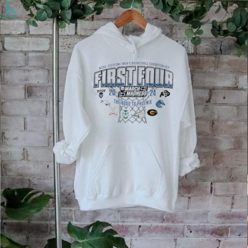 2024 NCAA Division I Men’s Basketball Championship First Four the Road to Phoenix logo shirt