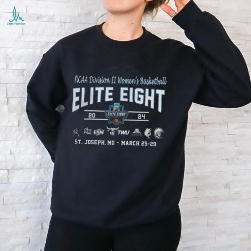 2024 NCAA Division II Women’s Basketball Elite Eight ComfortWash 8 Team Logo Tee shirt