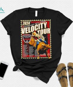 2024 professional bull riders Velocity Tour routing stamp shirt