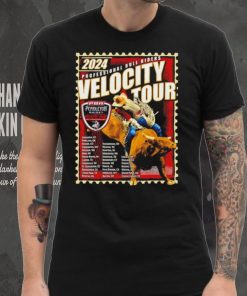 2024 professional bull riders Velocity Tour routing stamp shirt