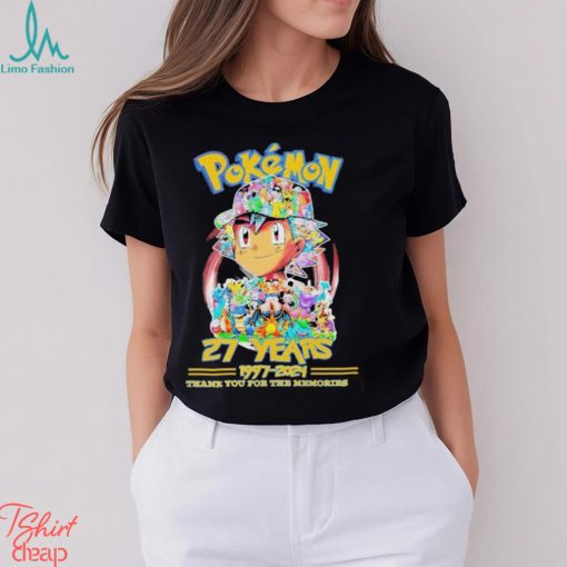 27 Years Anniversary Pokemon 1997 2024 Thank You For The Memories Shirt