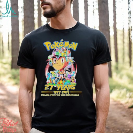 27 Years Anniversary Pokemon 1997 2024 Thank You For The Memories Shirt