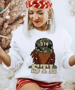314 STL St. Louis black woman locs shirt