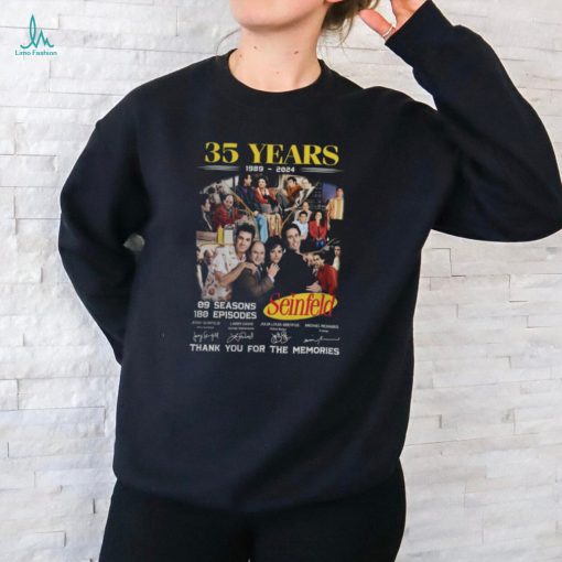 35 Years 1989 – 2024 Seinfeld 09 Seasons 180 Episodes Thank You For The Memories T Shirt