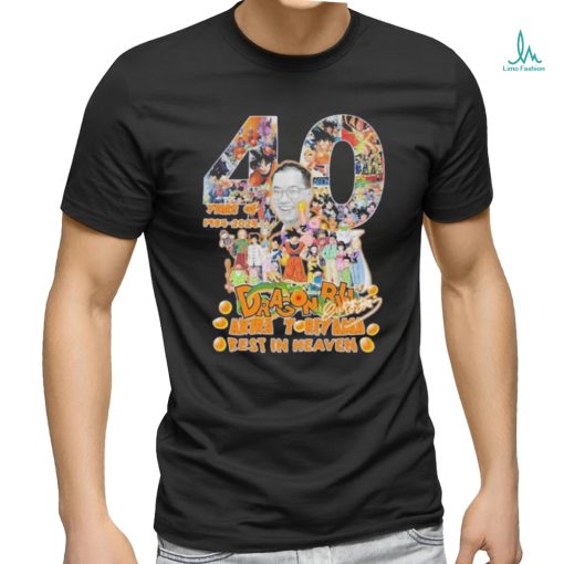 40 Years Of 1984 2024 Dragon Ball Akira Toriyama Rest In Heaven T Shirt