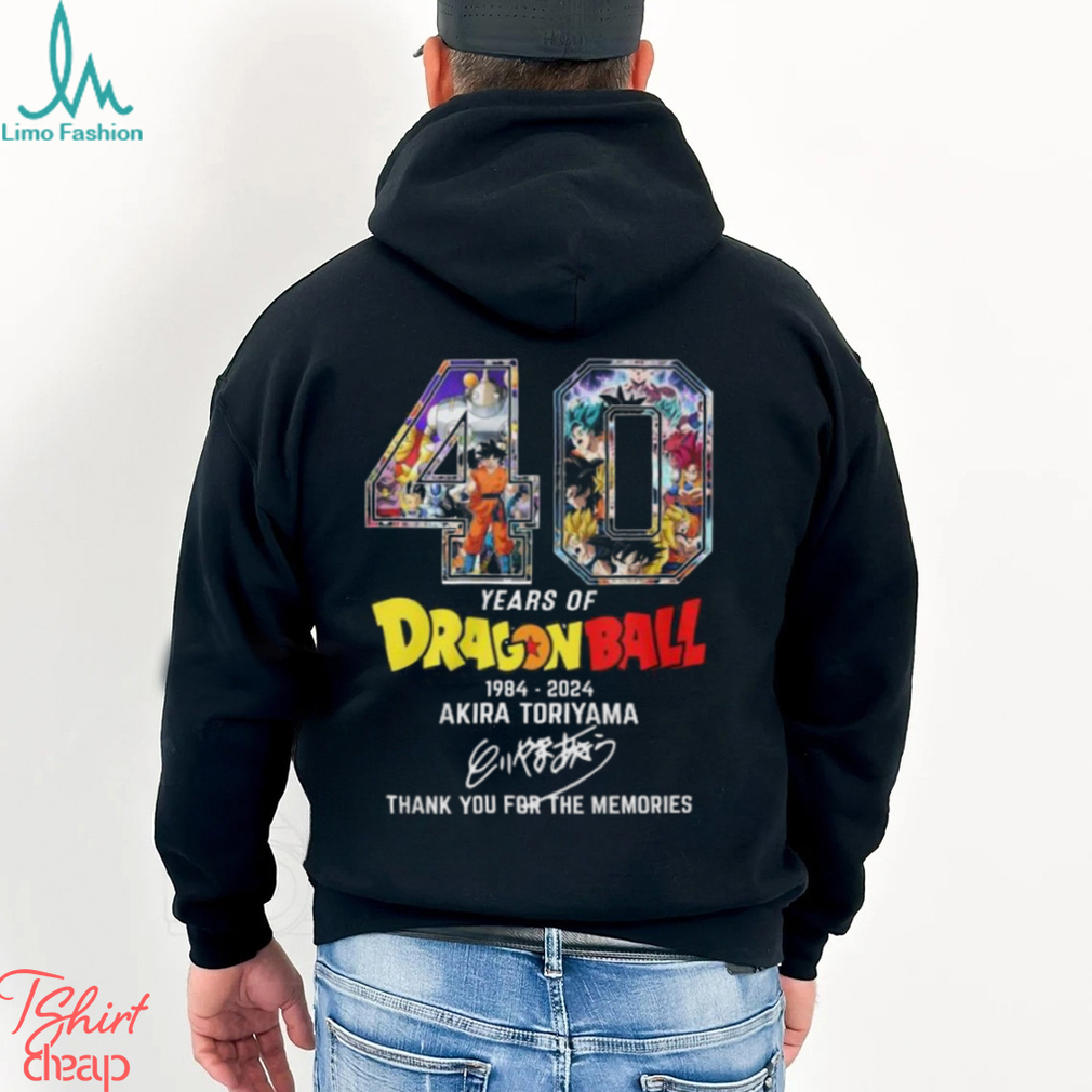 40 Years Of Dragon Ball 1984 2024 Akira Toriyama Signature Thank You For The Memories T Shirt 40 Years Of Dragon Ball 1984 2024 Akira Toriyama Signature Thank You For The Memories T Shirt