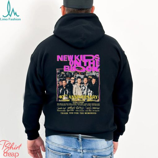 40th Anniversary Of New Kid On The Block 1984 2024 Thank You For The Memories Signatures Shirt