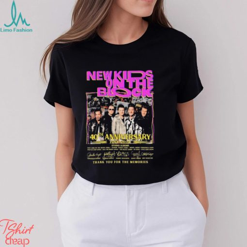 40th Anniversary Of New Kid On The Block 1984 2024 Thank You For The Memories Signatures Shirt