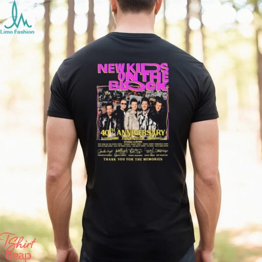 40th Anniversary Of New Kid On The Block 1984 2024 Thank You For The Memories Signatures Shirt