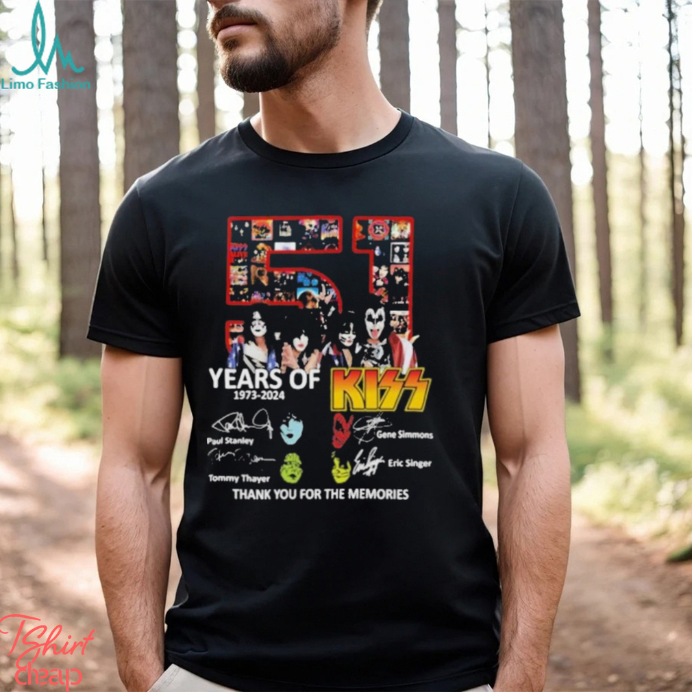 51 Years Of 1973 2024 Kiss Band Thank You For The Memories Shirt 51 Years Of 1973 2024 Kiss Band Thank You For The Memories Shirt