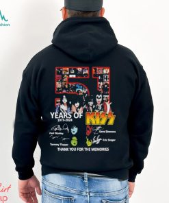 51 Years Of 1973 2024 Kiss Band Thank You For The Memories Shirt, hoodie, sweater, long sleeve and tank top 51 Years Of 1973 2024 Kiss Band Thank You For The Memories Shirt
