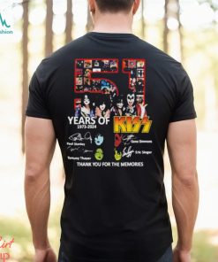 51 Years Of 1973 2024 Kiss Band Thank You For The Memories Shirt, hoodie, sweater, long sleeve and tank top 51 Years Of 1973 2024 Kiss Band Thank You For The Memories Shirt